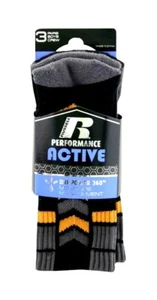 Paquete de 3 Par de Calcetines Crew Russell Performance Active Boys Nuevos con Etiquetas Zapato M Talla 9-2.5 - Imagen 1 de 2