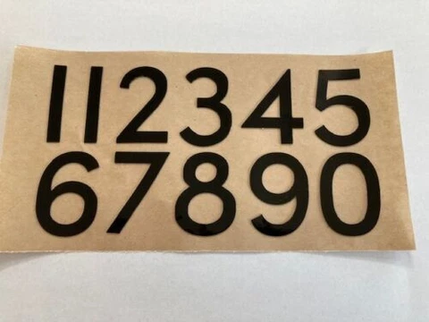 Cleveland Browns Alternate Throwback Number Decals For **MINI** Football Helmet Cover