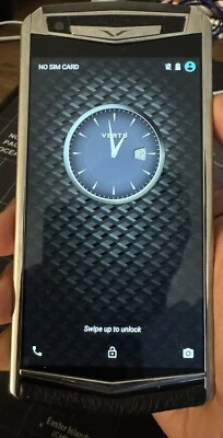 Vertu Aster P Baroque Calfskin Phone – JADE BLACK - Image 1 of 4