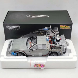 Hot Wheels 1:18 Elite Back To The Future Time Machine Delorean BCJ97 Diecast Car - Picture 1 of 13