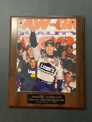 JIMMIE JOHNSON Nascar Framed 8x10 Photo-10.5x13 Wall "Victory Lane 2004" Plaque Cover