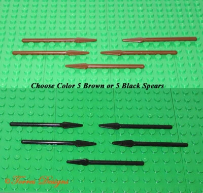 Vintage 5 Lego Spears Choice between Black or Brown from 1995 Castle Knight - Image 1 of 3