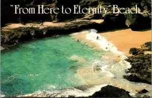 Postal DE AQUÍ A LA PLAYA DE LA ETERNIDAD Oahu, Hawaii HI vista de pájaro - Imagen 1 de 2