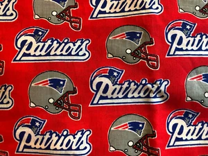 "Tela REMNANT vintage de algodón de los Patriots de la NFL 8&1/2""x 28""" - Imagen 1 de 1