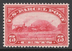 1913 US SC Q11 75c Carmine Rose, Parcel Post, Harvesting - MVLH VF/XF - Picture 1 of 3