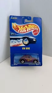 HOT WHEELS SPEED POINTS CARD COLLECTOR # 171 Purple VW BUG 1991 Vintage New - Picture 1 of 11