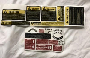 NEW CASE  INTERNATIONAL HARVESTER TRACTOR CAUTION & SAFETY DECAL SET 1066 966 - Picture 1 of 1