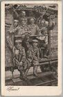 German Soldiers In Railroad Car Wwi Era Feldpost 1915 Antique Postcard
