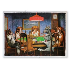 1903 Dogs Playing Poker Coolidge Poster 24x34 or 17x24 - Picture 1 of 2
