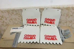NOS GENUINE Mazda GRAND FAMILIA Mudflaps Splash Guards SET 808 818 Savanna RX-3 - Picture 1 of 2