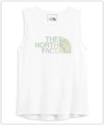 NWT The North Face Women's cotton blend FOUNDATION GRAPHIC TANK, TNF White - Image 1 of 4