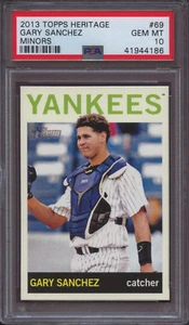 2013 Topps Heritage Minors 69 Gary Sanchez PSA 10 Gem Mint - Picture 1 of 1