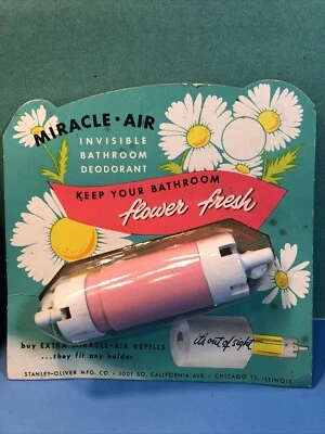 Carrete soporte papel higiénico rosa fresco flor aire milagro vintage mediados de siglo NOS Foto 1 de 2