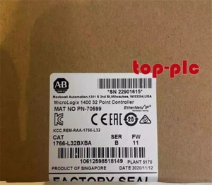 New Factory Sealed AB 1766-L32BXBA SER B MicroLogix 1400 32 Point Controller - Picture 1 of 3