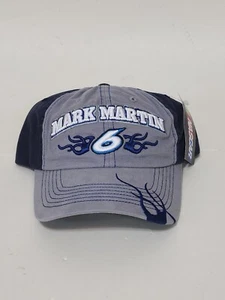 #6 Mark Martin Hat Rousch Racing Checkered Flag Strap Back NASCAR - Picture 1 of 4