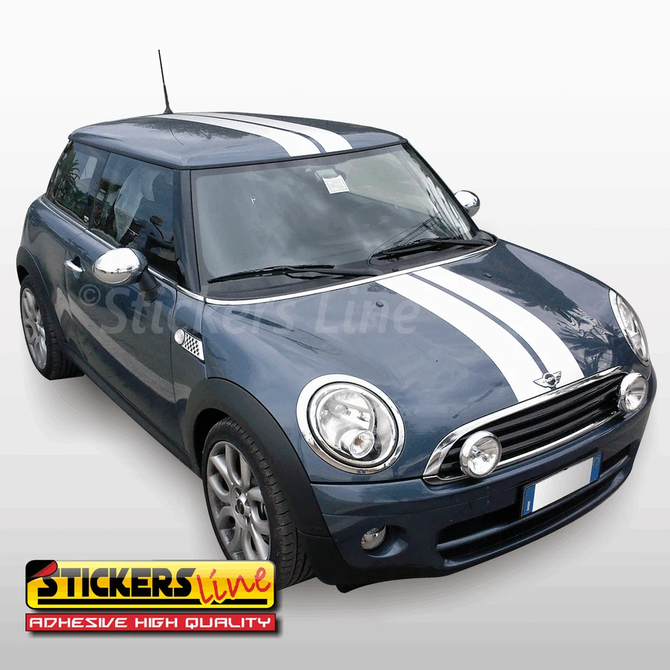 Strisce adesive MINI cooper stile Viper bonnet fasce stickers MINI COOPER bande - Immagine 1 di 1