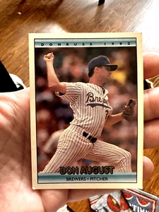 1992 Donruss Milwaukee Brewers Baseball Card #140 Don August - Picture 1 of 2