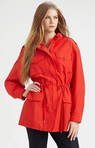 Nwt $398 Marc by Marc Jacobs Brice Flap-Pocket Safari Jacket Coat ~Flame *L - Picture 1 of 12