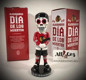 2019-2020 CHICAGO BLACKHAWKS SUGAR SKULL "DIA DE LOS MUERTOS" SE SGA BOBBLEHEAD - Picture 1 of 1