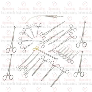 Set Of 30 Pcs Mix Hemostat Forceps & Scissors Veterinary Surgical Instruments - Picture 1 of 4