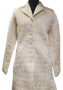 Weather Tamer Women's  Ivory Long Jacket Size Small - Picture 1 of 3