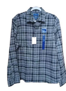 Camisa Apt 9 Para Hombres Talla XL Gris A Cuadros Manga Larga Flex Ajuste Estándar Abotonada... - Imagen 1 de 10