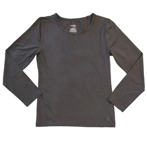Danskin Now Girls TShirt Tee Athletic Long Sleeve Dark Gray Pullover Large 10 12 - Picture 1 of 7