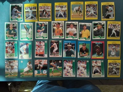 Oakland Athletics- 31 Card Fleer Lot- Stewart, Randolph, Mcgee, Welch - RC - Image 1 of 4