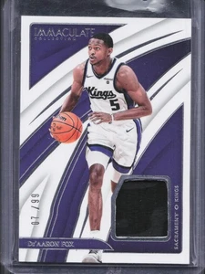 2023-24 Panini Immaculate De'Aaron Fox Jersey Patch Relic /99 Kings - Picture 1 of 2