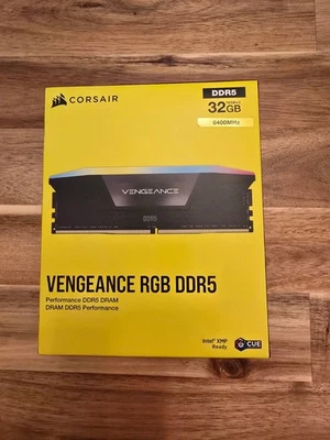 Corsair Vengeance RGB 32GB DDR5-6400MHZ RAM Memory CMH32GX5M2N6400C36 - Image 1 of 2