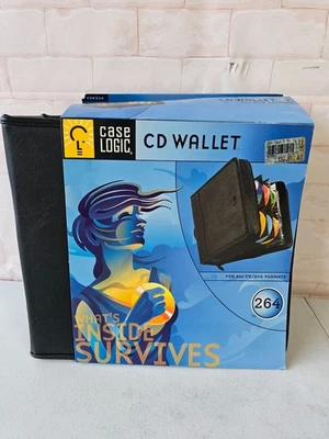 Case Logic 264 CD DVD Blu Ray Video Games Zipper Storage Carry Wallet w/ Handle - Image 1 of 4
