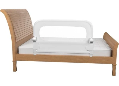 Toddler Kids Safety Bed Rail Guard Foldable Mesh 33”x25” White For Any Bed - Image 1 of 4