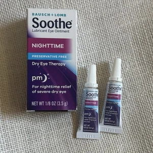 TWO * Bausch + Lomb Soothe Nighttime Dry Eye Therapy 1/8oz ea | exp: 5/25 - Picture 1 of 4