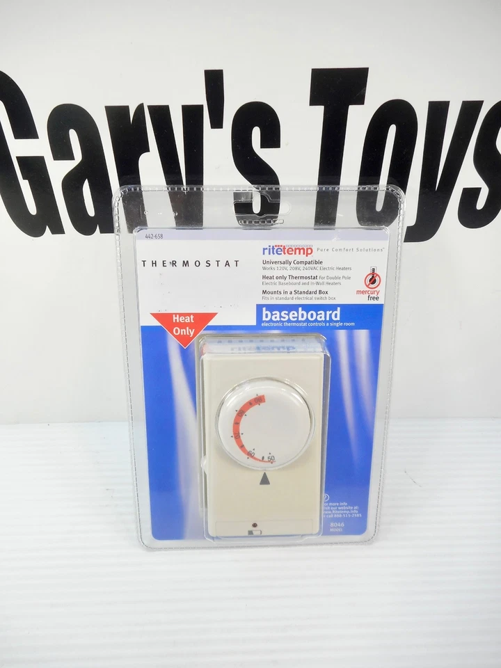 Ritetemp Heat Only Baseboard Thermostat  Universal 442-658 Model 8046  - New - Image 1 of 4