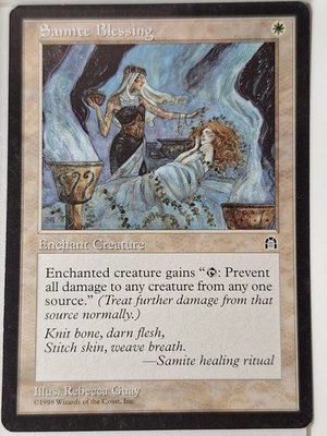 Samite Blessing - Stronghold - Magic the Gathering MTG Nice! - Image 1 of 3