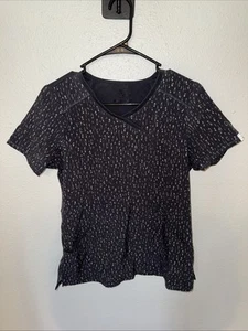 Cherokee Infinity Women’s Gray/White Scrub Top Pull Over Short Sleeve Size Small - Picture 1 of 5