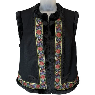 Chaleco Victor Costa Mezcla Lana Piel Sintética 1X Chalet Occidental Artesano Popular De Colección Foto 1 de 4