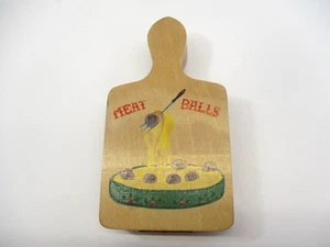 Vtg Meatball Press Maker Wood Wooden Hinged Painted Spaghetti Bowl Japan - Picture 1 of 13