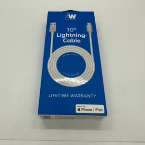 Just Wireless 10ft iPhone Cable To USB-C Cable Fast Charging NIB - Picture 1 of 2