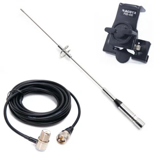 Nagoya NL-770S 144/430MHz Dual Band Ham Radio Antenna & RB-66 Base Clip 5M Cable - Picture 1 of 12