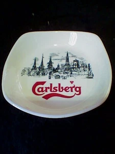 Brewerania: Small Ceramic Carlsberg Ash Tray 14x14cm - Picture 1 of 4