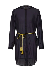 Abrigo largo Triumph blusa caftán chemises blusa 04 38 negro NUEVO - Imagen 1 de 1