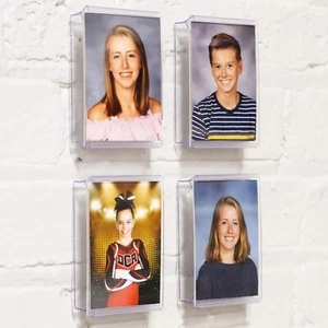 5er PACK FOTOMOUNT KLARER BILDERRAHMEN FÜR 2,5" X 3,5" FOTOS WANDHALTERUNG ODER REGAL - Bild 1 von 11