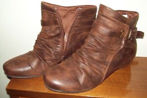 WOMENS BROWN ANKLE DRESS BOOT JESSICA & CLINE SIZE 10 WORN ONCE
