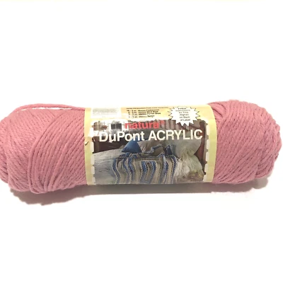 Natura Acrylic Yarn 612 LT Rose Lot 33333AM36857 Vintage 4 PLY 3 oz USA 1 Skein - Image 1 of 4