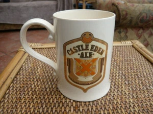 RARE OLD VINTAGE 1970,S ADVERTISING PINT TANKARD CASTLE EDEN ALE LEEDS CREAMWARE - Picture 1 of 7