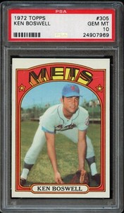 BB - 1972 Topps - #305 - Ken Boswell  - PSA 10 - GEM MT
