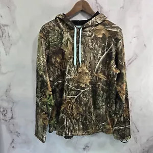 Realtree Hoodie Womens Large Fleece Pullover Sweatshirt Edge Woodland Camo - Picture 1 of 12