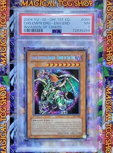 Yugioh Chaos Emperor Dragon IOC-000 1st Edition Secret Rare PSA NM - Picture 1 of 1