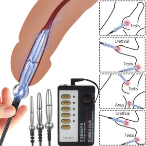 Stainless Steel Electric Estim Stretcher Urethra Sounding Plug Dilator 3Size - Picture 1 of 15